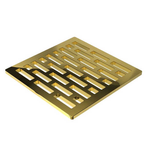 Newport Brass 4" Square Shower Drain in Forever Brass (Pvd) 233-406-01 - main